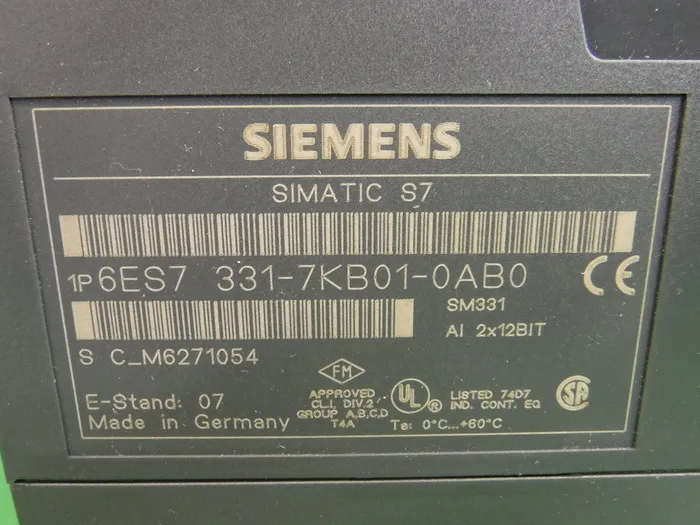 지멘스 6ES7 331-7KB01-0AB0 시퀀서(PLC) 아날로그 입력 유닛 상세 이미지 - ASKINDEX 코리아