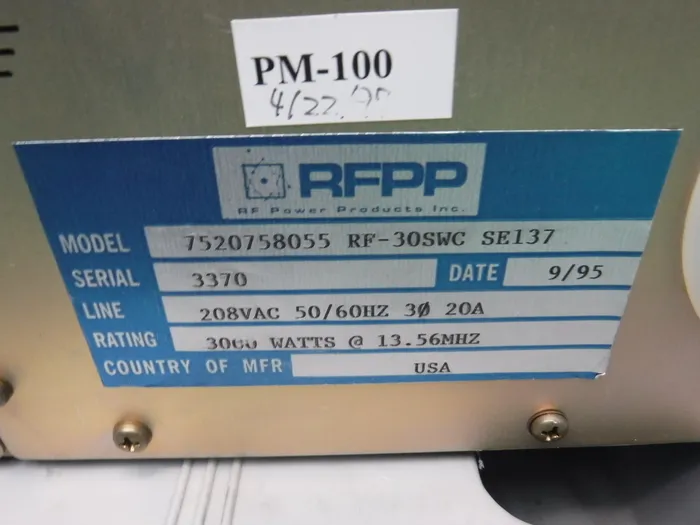 RFPP RF-30SWC(7520758055)SE137 RF 전원 공급 장치 상세 이미지 - ASKINDEX 코리아
