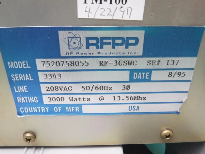 RFPP RF-30SWC(7520758055)SE#137 RF 전원 공급 장치 상세 이미지 - ASKINDEX 코리아
