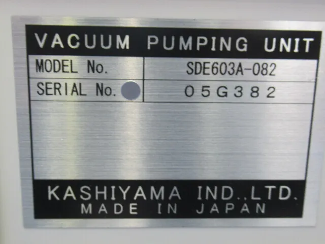 Kashiyama Industry SDE603A-082 Dry Pump Detail Image - ASKINDEX Korea
