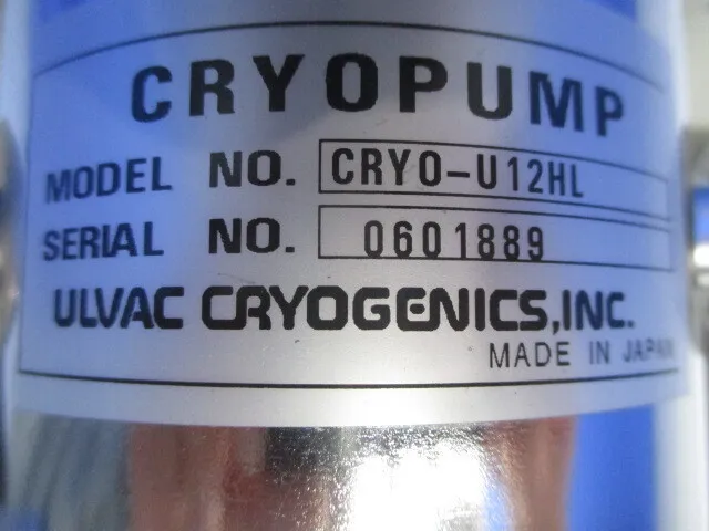 ULVAC CRYO-U12HL Cryopumps Detail Image - ASKINDEX Korea