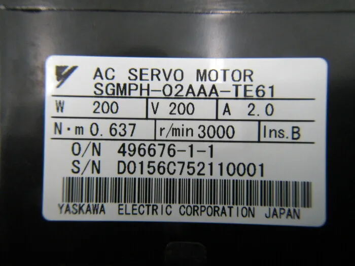 야스카와 전기 SGMPH-02AAA-TE61 AC 서보 모터 상세 이미지 - ASKINDEX 코리아
