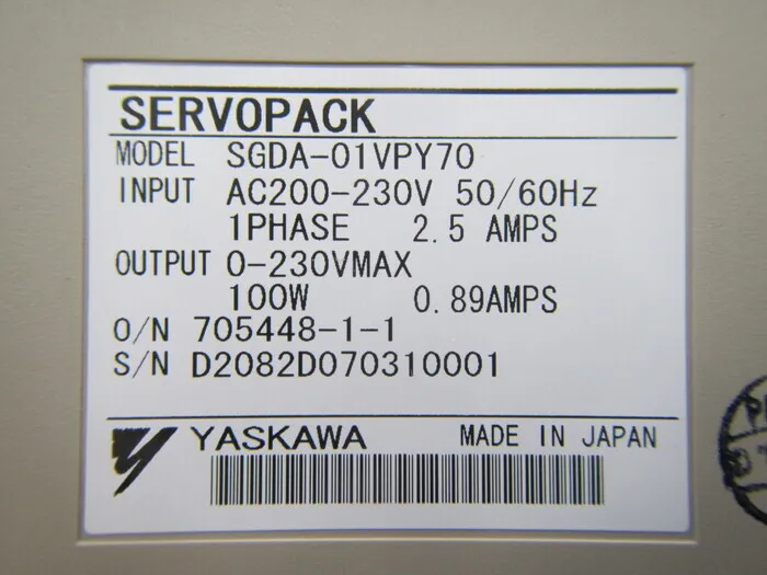 야스카와 전기 SGDA-01VPY70 서보 드라이버 상세 이미지 - ASKINDEX 코리아