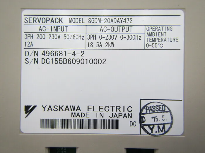 Yaskawa Electric SGDＭ-20ADAY472 Servo driver Detail Image - ASKINDEX Korea