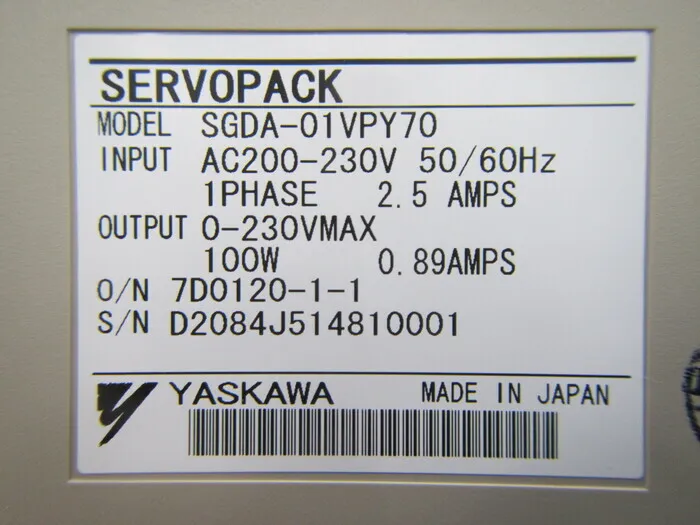 야스카와 전기 SGDA-01VPY70 서보 드라이버 상세 이미지 - ASKINDEX 코리아