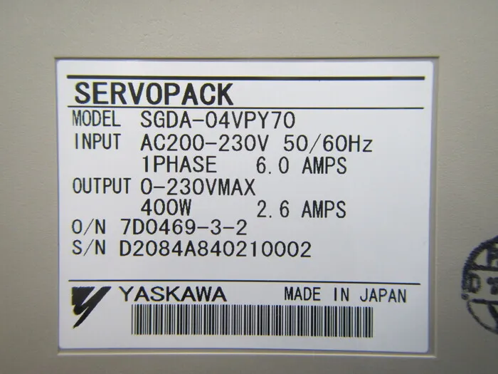 야스카와 전기 SGDA-04VPY70 서보 드라이버 상세 이미지 - ASKINDEX 코리아