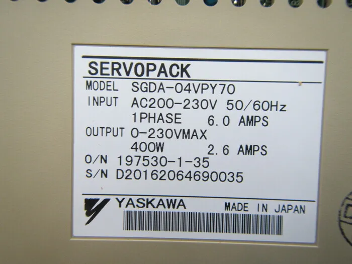 야스카와 전기 SGDA-04VPY70 서보 드라이버 상세 이미지 - ASKINDEX 코리아
