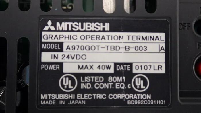 미쓰비시 전기 A970GOT-TBD-B-003 터치 패널 상세 이미지 - ASKINDEX 코리아