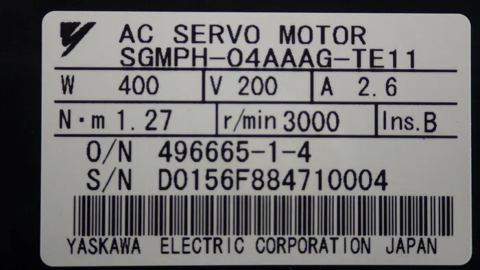 야스카와 전기 SGMGH-04AAAG-TE11 AC 서보 모터 상세 이미지 - ASKINDEX 코리아