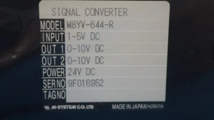 M-Systems Research Institute M8YV-644-R Signal converter (isolator) Detail Image - ASKINDEX Korea