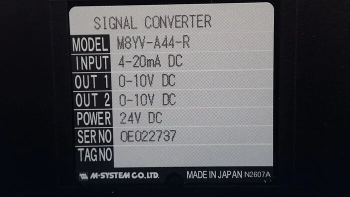 M-Systems Research Institute M8YV-A44-R Signal converter (isolator) Detail Image - ASKINDEX Korea