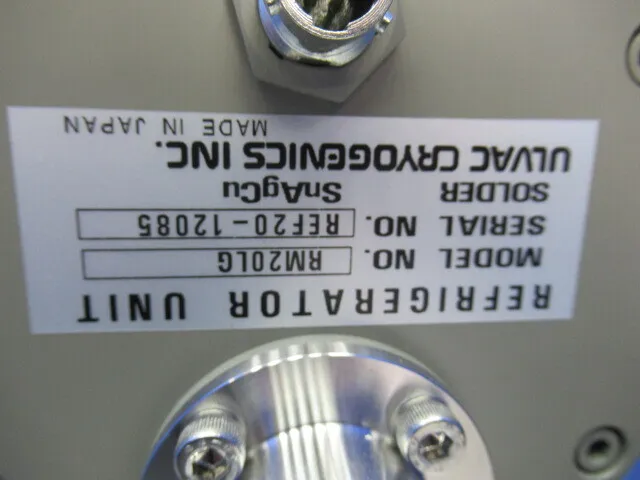 ULVAC U-14H Cryopumps Detail Image - ASKINDEX Korea