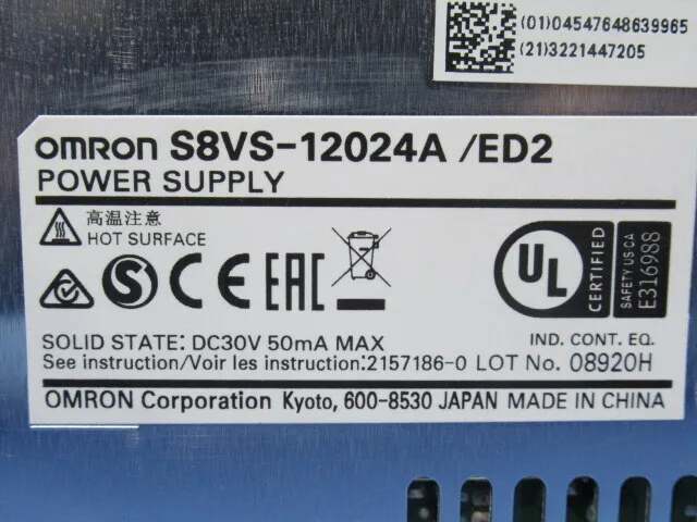 Omron S8VS-12024A/ED2 Switching Power Supply Detail Image - ASKINDEX Korea