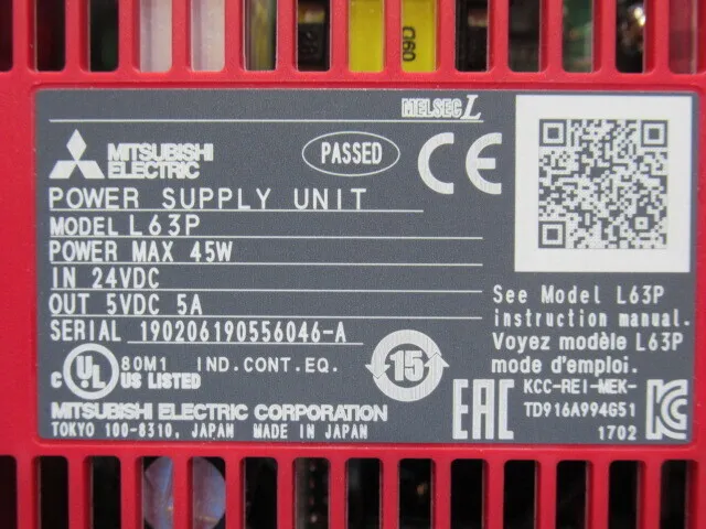 Mitsubishi Electric L63P Sequencer (power supply unit) Detail Image - ASKINDEX Korea