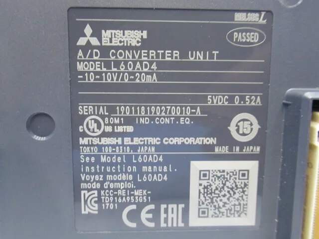 Mitsubishi Electric L60AD4 Sequencer (A/D conversion unit) Detail Image - ASKINDEX Korea
