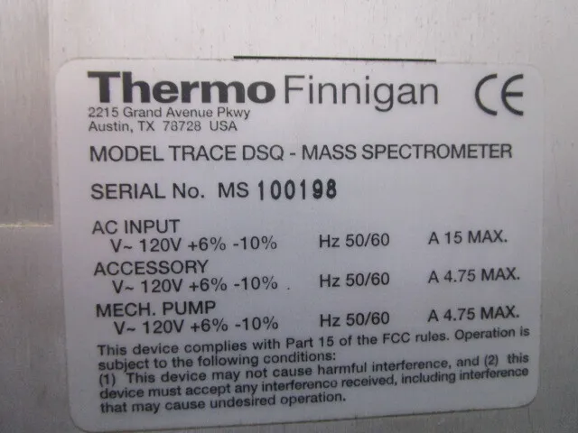 Thermo Fisher Scientific TRACE DSQ-MASS SPECTROMETER mass analyzer Detail Image - ASKINDEX Korea
