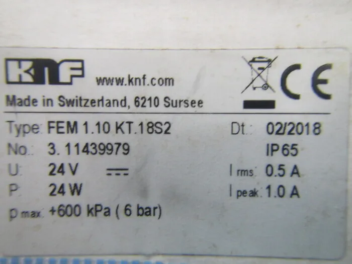 K.N.F. FEM1.10KT.18S2 Metering pump (diaphragm) Detail Image - ASKINDEX Korea