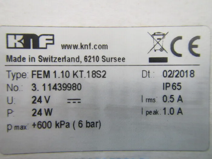 K.N.F. FEM1.10KT.18S2 Metering pump (diaphragm) Detail Image - ASKINDEX Korea