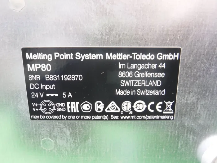 Mettler MP80 Automatic melting point measuring device Detail Image - ASKINDEX Korea