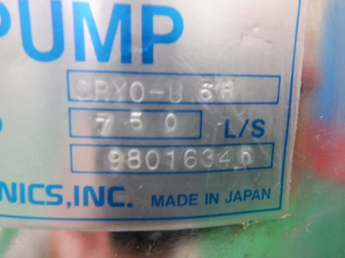 ULVAC CRYO-U6H Cryopumps Detail Image - ASKINDEX Korea