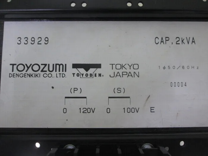 Toyosumi Power Source  transformer Detail Image - ASKINDEX Korea