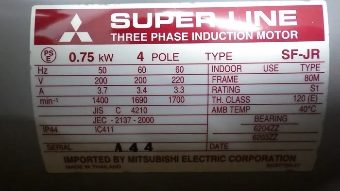 Mitsubishi Electric SF-JR motor Detail Image - ASKINDEX Korea