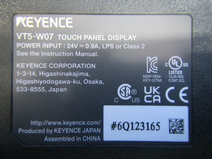 Keyence VT5-W07 터치 패널 상세 이미지 - ASKINDEX 코리아