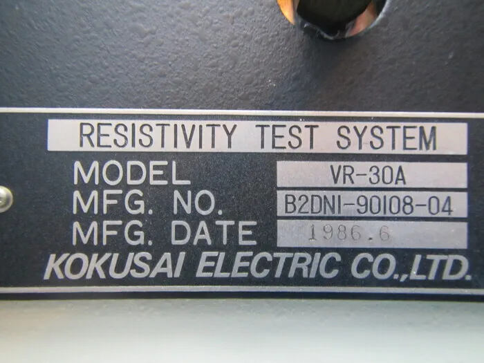 International Electric VR-30A specific resistance tester Detail Image - ASKINDEX Korea