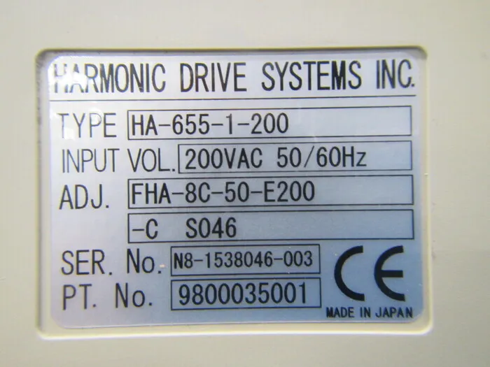 Harmonic Drive Systems HA-655-1-200 Servo driver Detail Image - ASKINDEX Korea