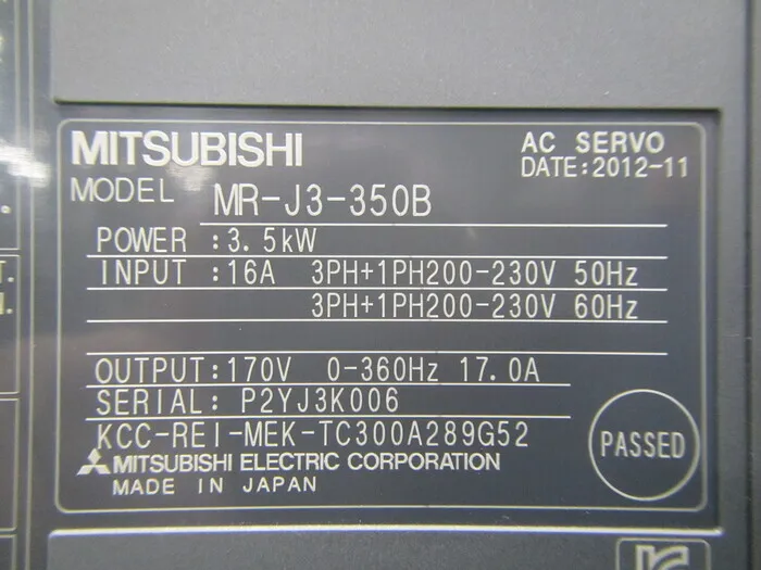 미쓰비시 전기 MR-J3-350B 서보 드라이버 상세 이미지 - ASKINDEX 코리아
