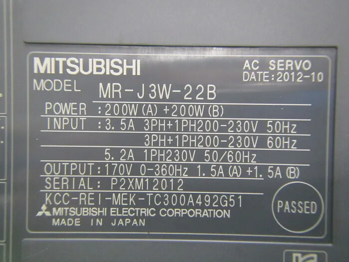 미쓰비시 전기 MR-J3W-22B 서보 드라이버 상세 이미지 - ASKINDEX 코리아