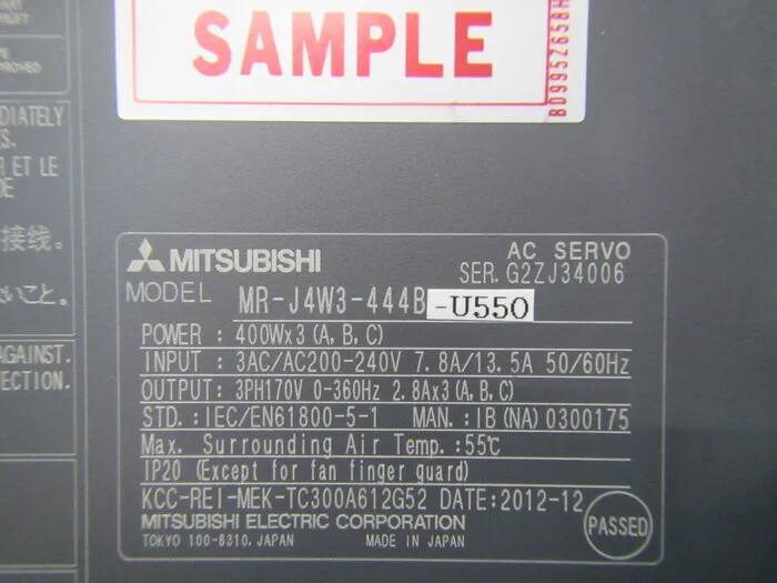 미쓰비시 전기 MR-J4W3-444B-U550 서보 드라이버 상세 이미지 - ASKINDEX 코리아