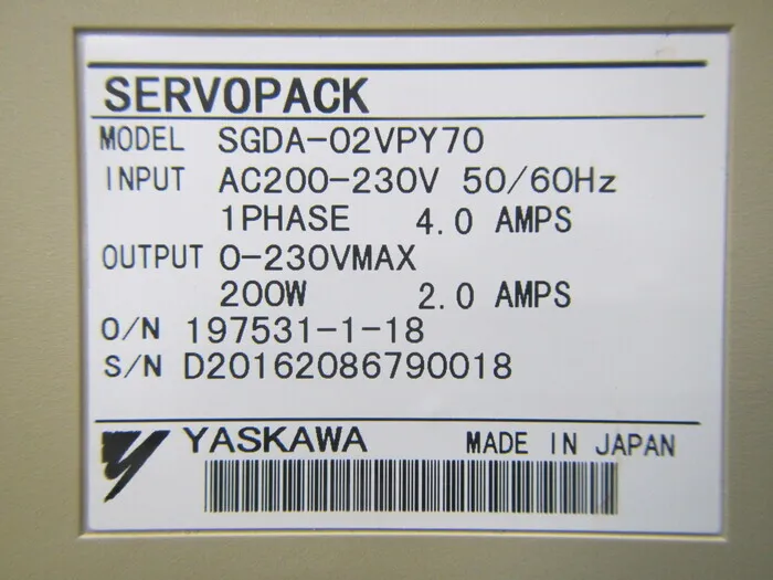야스카와 전기 SGDA-02VPY70 서보 드라이버 상세 이미지 - ASKINDEX 코리아