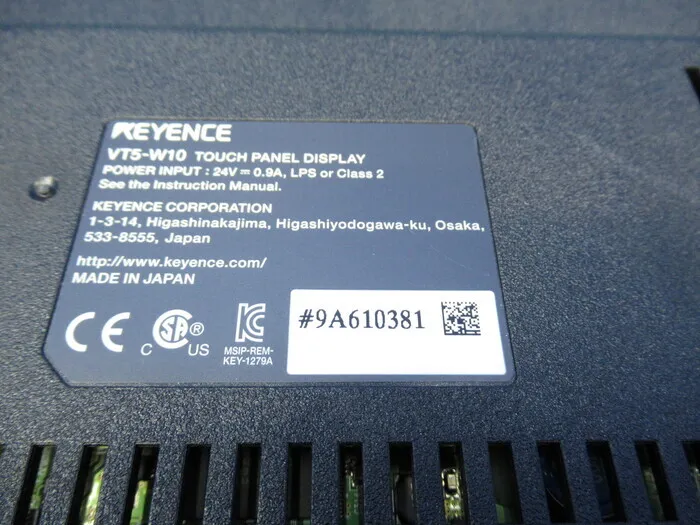 Keyence VT5-W10 터치 패널 상세 이미지 - ASKINDEX 코리아