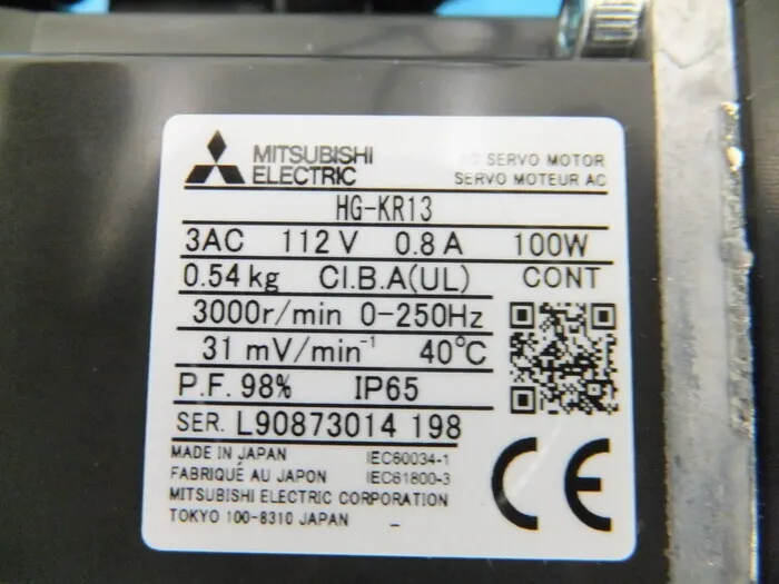미쓰비시 전기 HG-KR13 AC 서보 모터 상세 이미지 - ASKINDEX 코리아