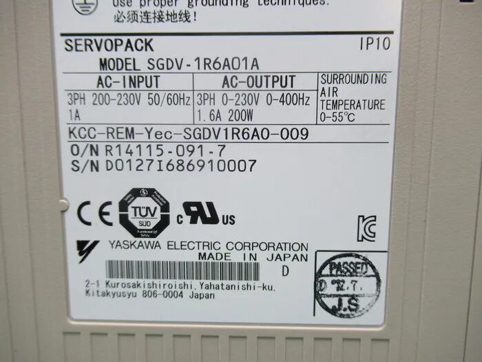 야스카와 전기 SGDV-1R6A01A 서보 드라이버 상세 이미지 - ASKINDEX 코리아