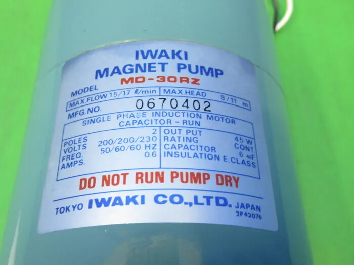 Iwaki MD-30RZ Magnetic Pump Detail Image - ASKINDEX Korea