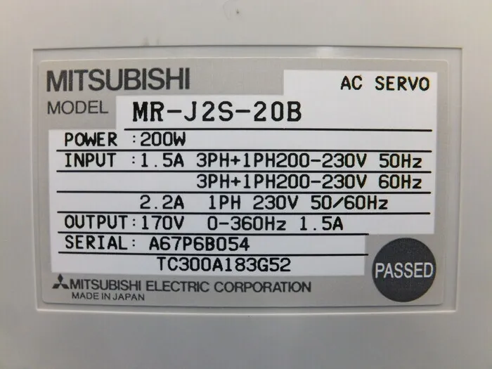 미쓰비시 전기 MR-J2S-20B AC 서보 드라이버 상세 이미지 - ASKINDEX 코리아