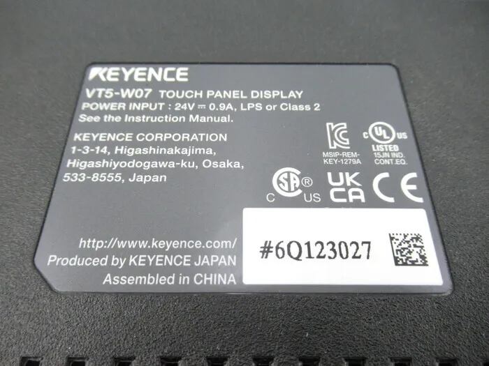 Keyence VT5-W07 터치 패널 상세 이미지 - ASKINDEX 코리아