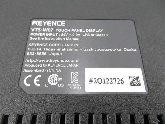 Keyence VT5-W07 터치 패널 상세 이미지 - ASKINDEX 코리아