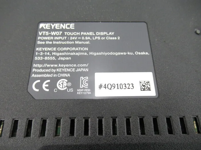 Keyence VT5-W07 터치 패널 상세 이미지 - ASKINDEX 코리아