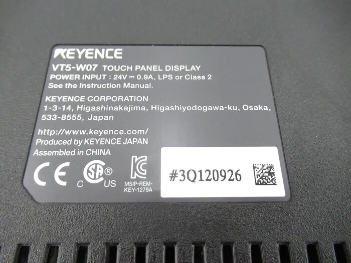 Keyence VT5-W07 터치 패널 상세 이미지 - ASKINDEX 코리아