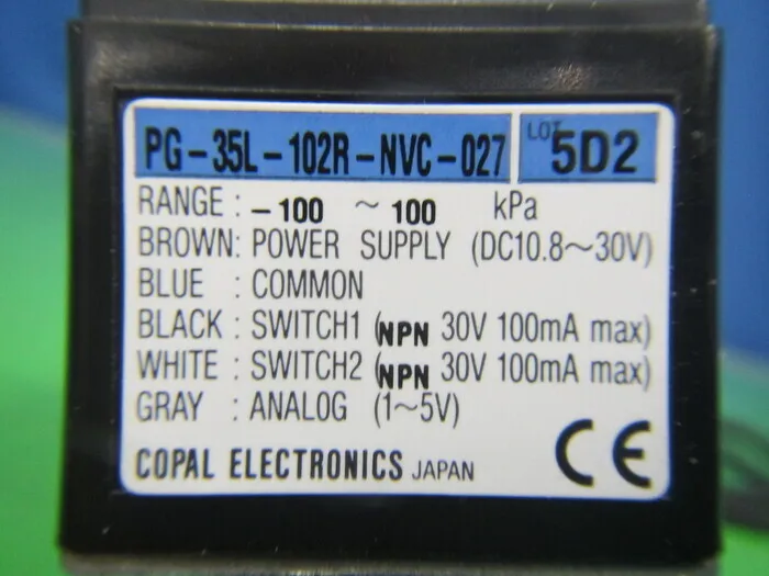 일본전산 코팔전자 PG-35L-102R-NVC-027 압력 게이지 상세 이미지 - ASKINDEX 코리아