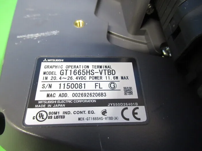 Mitsubishi Electric GT1665HS-VTBD Operation Terminal Detail Image - ASKINDEX Korea