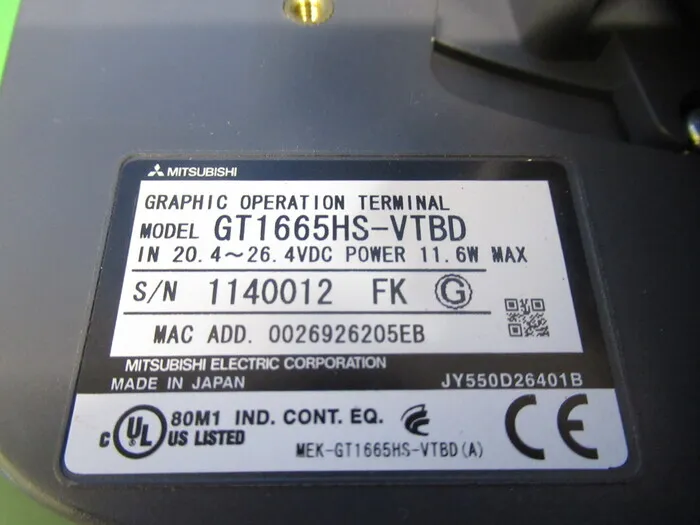 Mitsubishi Electric GT1665HS-VTBD Operation Terminal Detail Image - ASKINDEX Korea