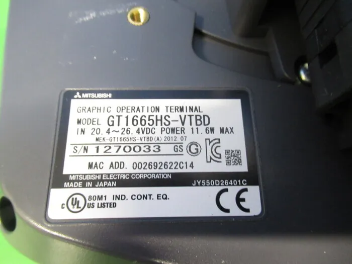 Mitsubishi Electric GT1665HS-VTBD Operation Terminal Detail Image - ASKINDEX Korea