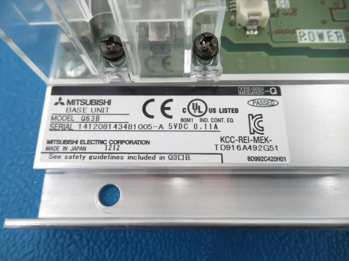 미쓰비시 전기 Q63B 시퀀서 (PLC) (베이스 유닛) 상세 이미지 - ASKINDEX 코리아
