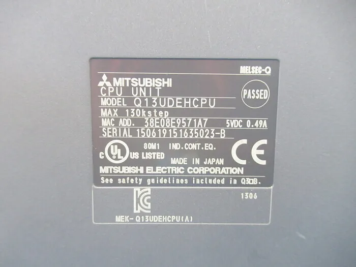 미쓰비시 전기 Q13UDEHCPU 시퀀서(PLC)(CPU 유니트) 상세 이미지 - ASKINDEX 코리아
