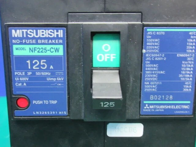 Mitsubishi Electric NF225-CW Circuit breaker (earth leakage circuit breaker) Detail Image - ASKINDEX Korea