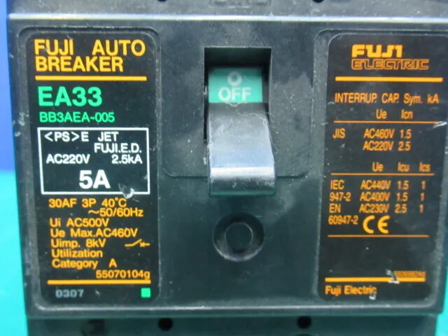 Fuji Electric EA33 Circuit breaker (earth leakage circuit breaker) Detail Image - ASKINDEX Korea